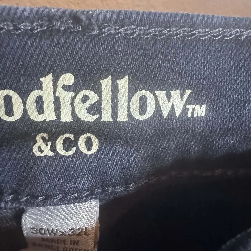 Goodfellow & Co Men's Slim Straight Total Flex Jeans in Washed Black 30wX32L